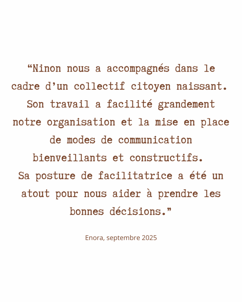 Coopération Accompagnement de collectif témoignage structuration soin relationnel résolution de conflits intelligence collectif facilitation médiation faire ensemble habitat partagé poitiers tours châtellerault 86