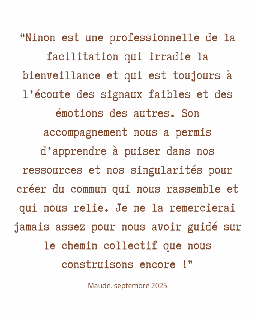 Coopération Accompagnement de collectif témoignage structuration soin relationnel résolution de conflits intelligence collectif facilitation médiation faire ensemble habitat partagé poitiers tours châtellerault 86