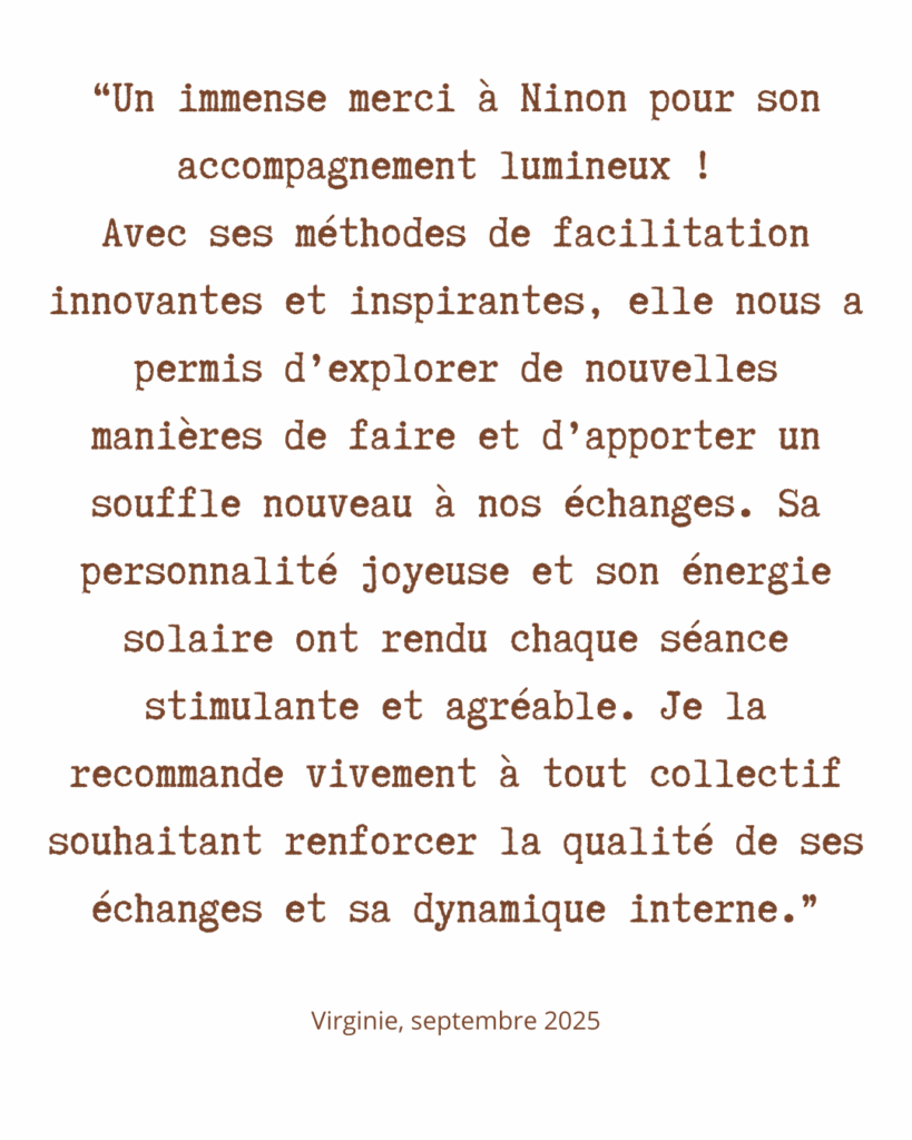 Coopération Accompagnement de collectif témoignage structuration soin relationnel résolution de conflits intelligence collectif facilitation médiation faire ensemble habitat partagé poitiers tours châtellerault 86