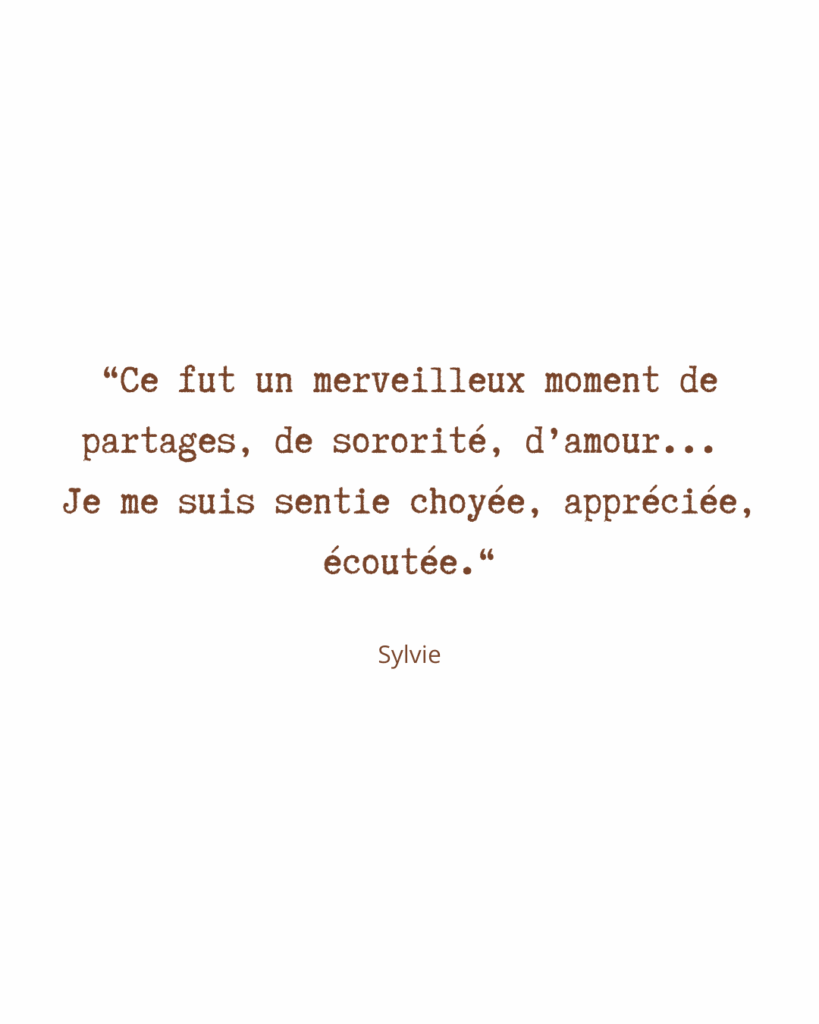 Cercle de femmes témoignage cercle de paroles réseau de femmes rituel confidentialité sororité sécurité reliance