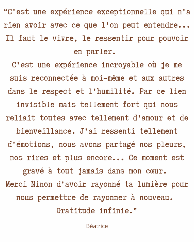Cercle de femmes témoignage cercle de paroles réseau de femmes rituel confidentialité sororité sécurité reliance